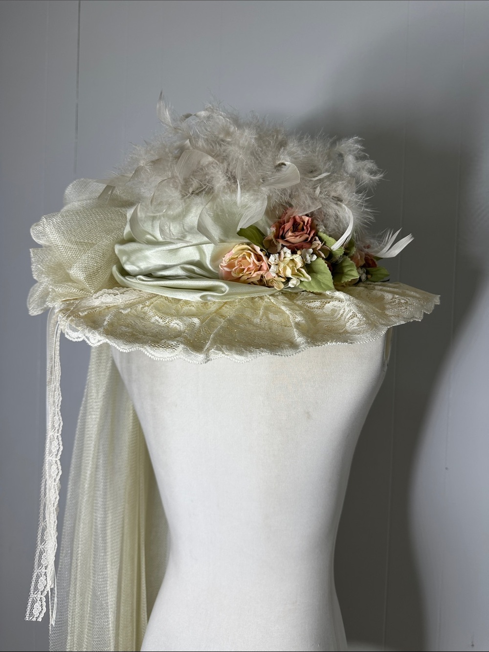 Vintage Elise Massey Victorian Revival Touring Tea Party Derby Hat